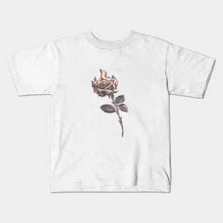 Burning Rose Kids T-Shirt